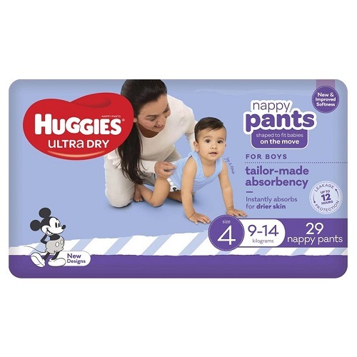 Huggies Nappy Pant Boy Toddler (9-14Kg) SIZE 4 Pack 29