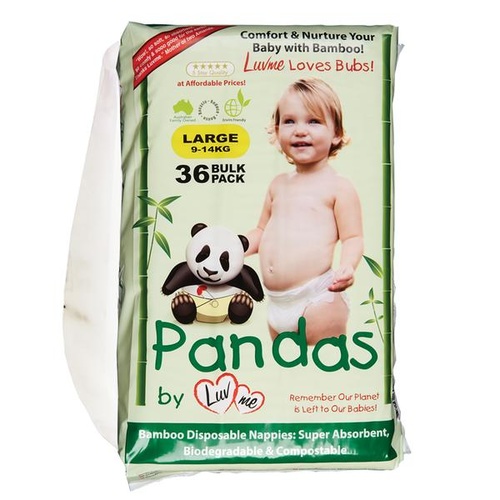 Bamboo Large (9-14kg) UNISEX nappies Ctn(36 x 6) 