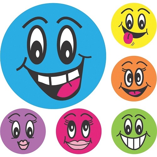 Merit Stickers Avery Smiley Faces Pack 102 (69619)