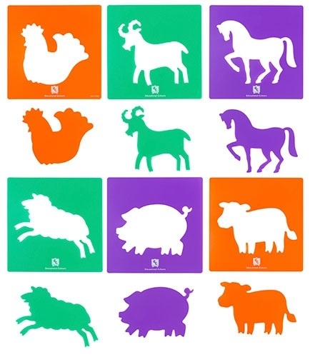 Farmyard Animals Stencil Set Of 6