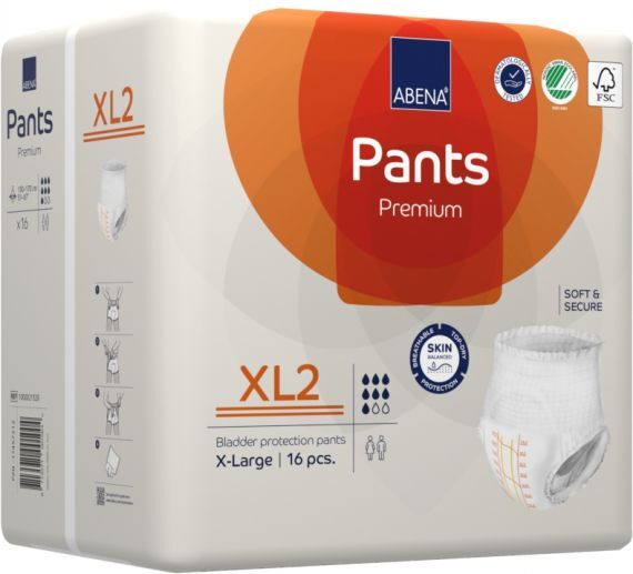 ABENA Pants XL2 Premium Pull-ups 130-170cm 1900ml Carton 16X6