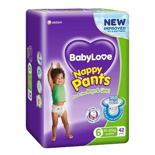 BabyLove Nappy Pant Junior SIZE 6 15 25Kg Ctn 42 x 2