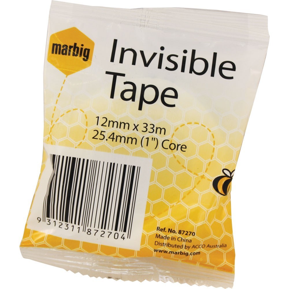 OFFICE CHOICE INVISIBLE TAPE 18mm x 66m Transparent