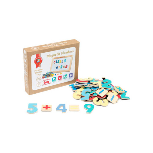 Magnetic Wooden Numbers – Set of 60