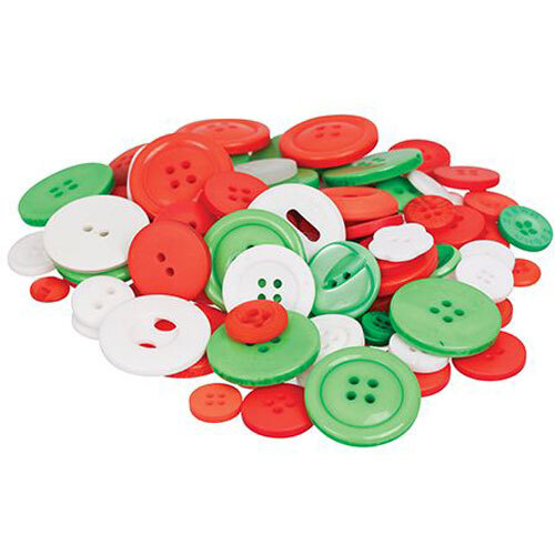 Basics Buttons Xmas 600g approx 1400pcs