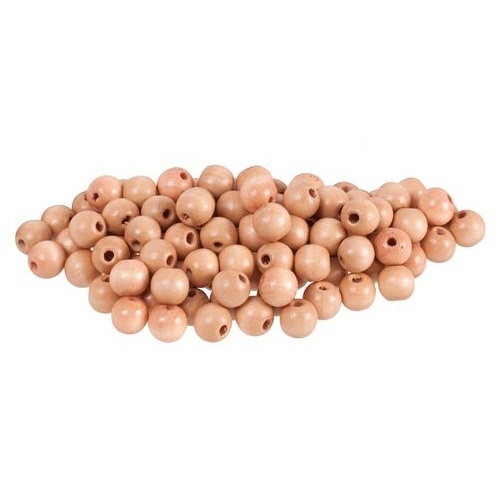 Beads Wooden 12mm 100's Natural 