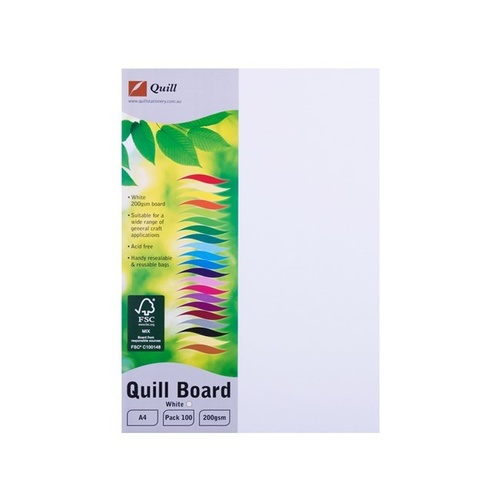 A4 Cardboard White 210gsm Pk 100