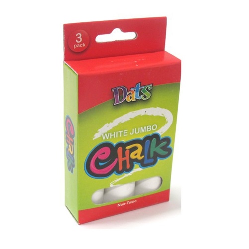 Dats Jumbo Chalk White Pk 3 (51800)