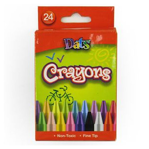 Dats 240 Crayon 90mm assorted Box 240 (Pk 24 x 10) (60170)