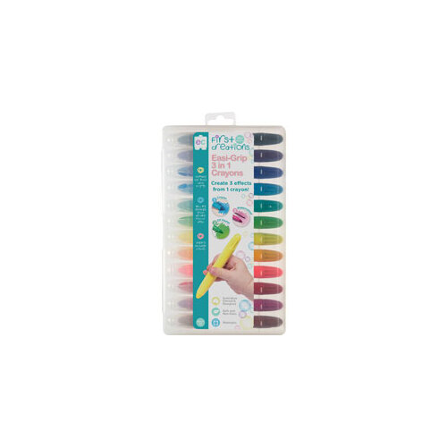 Easi-Grip 3 in 1 Crayons Pack of 12 (FCEG31C12)