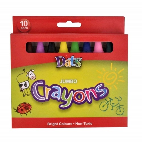 Dats 120 Jumbo Crayon assorted Box (Pk 10 x 12)
