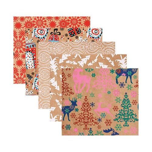 Christmas Kraft Paper Asst 40’s (PA889)