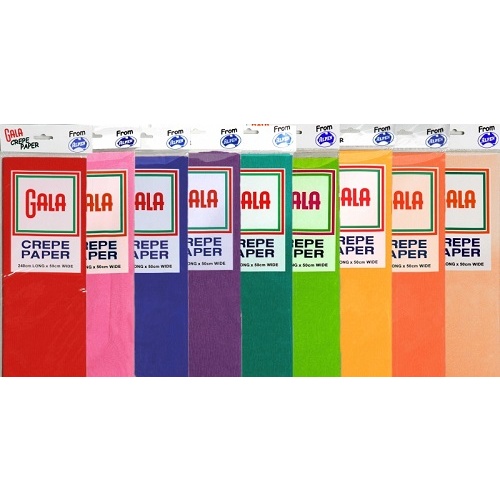 Gala Crepe Paper Assorted Pack 12 (501094)