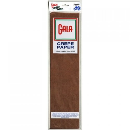 Gala Crepe Paper Dark Brown Pk 12