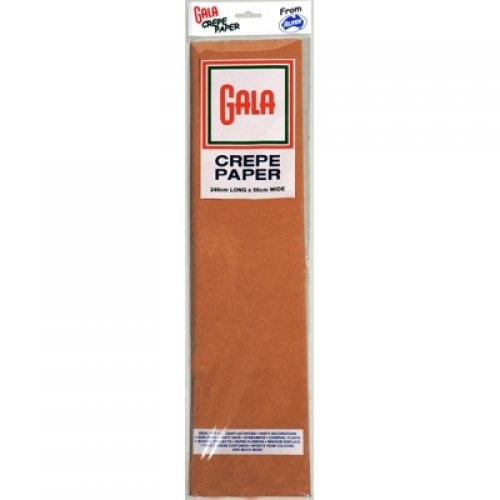 Gala Crepe Paper Light Brown Pk 12