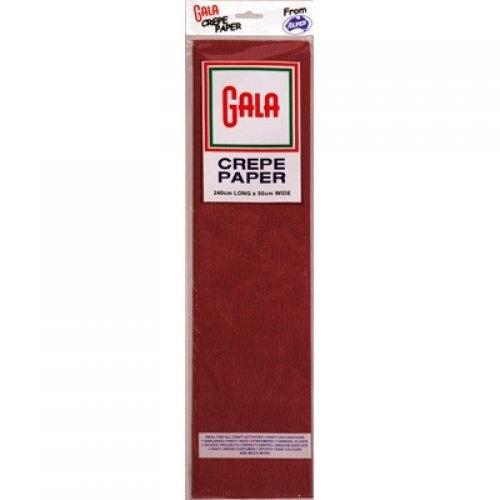 Gala Crepe Paper Maroon Pk 12