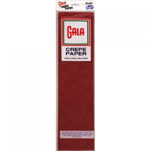 Gala Crepe Paper Maroon Pk 12