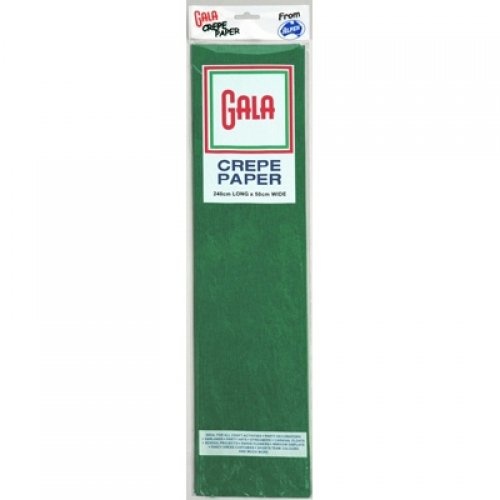Gala Crepe Paper National Green Pk 12
