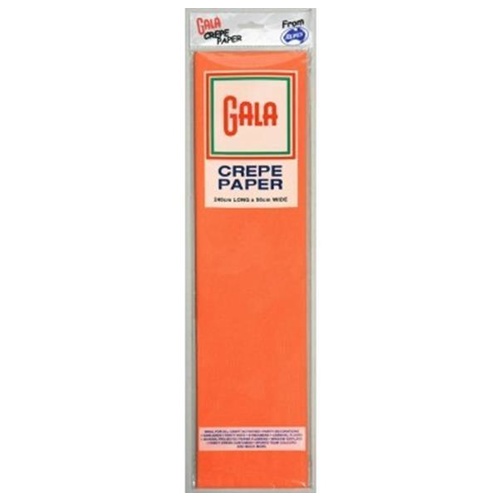 Gala Crepe Paper Orange Pk 12