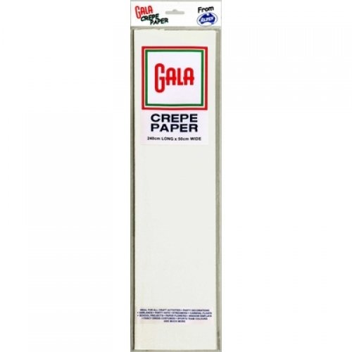 Gala Crepe Paper White Pk 12