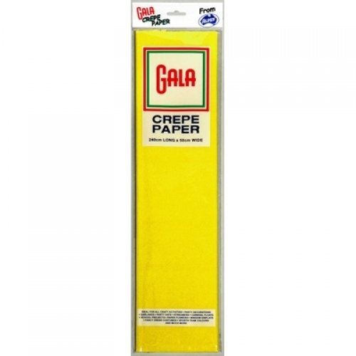 Gala Crepe Paper Yellow Pk 12