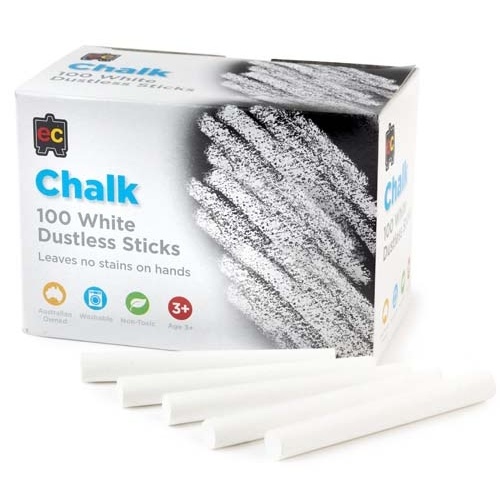 Dustless Chalks Box White 100 EC (CW100)