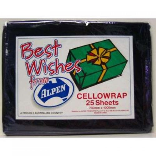 Cellophane Alpen 750 x 1000mm Purple Pk 25