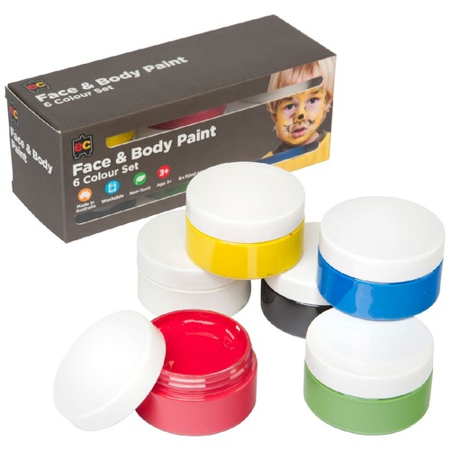 Educational Colours Face And Body Paint 50 mL 6 Pack