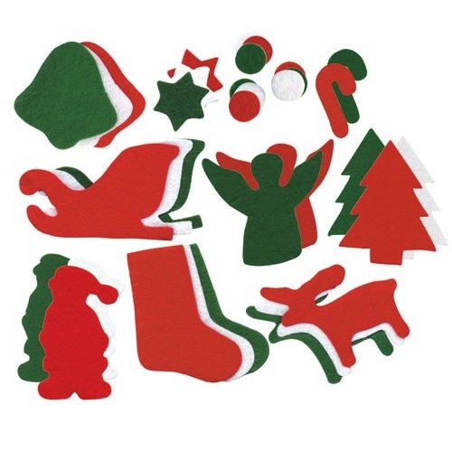 Felt Xmas Shape Pack 200