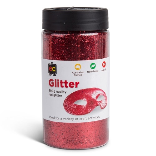 Glitter 200g Jar Red