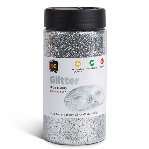 Glitter 200g Jar Silver (GJ200S)