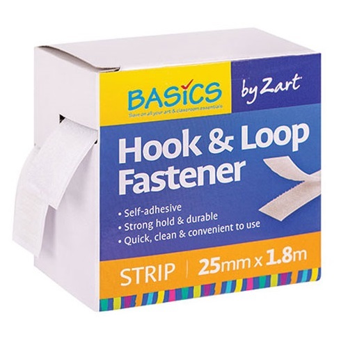 Velcro® Brand Fasteners Hook Only Tape 25mm x 3.6m White Strip