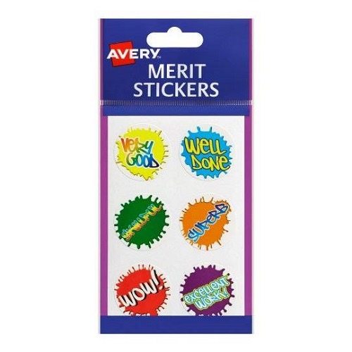 Merit Stickers Avery Paint Splats Round Pack 96 (494599)