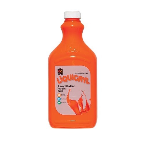 Liquicryl Junior Student Acrylic 2L Fluoro Orange