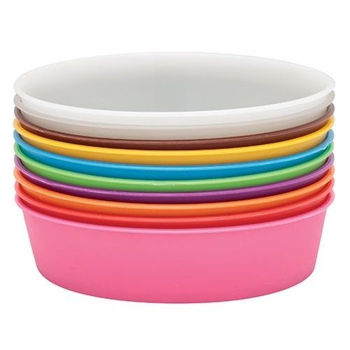 Plastic Painting Bowls 13cm Assorted 10’s (TQ445)