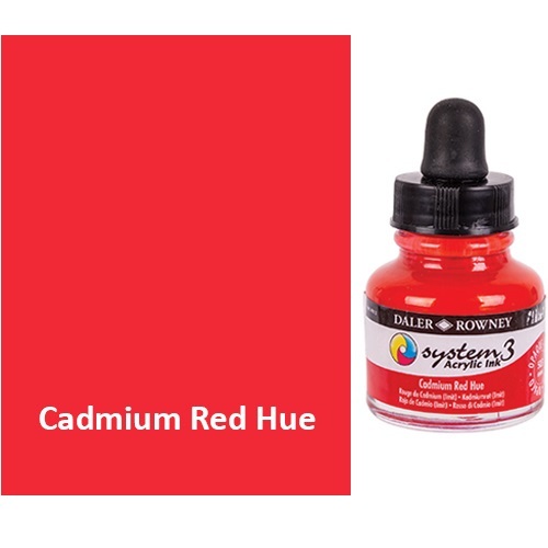 Daler Rowney System 3 Ink 29.5ml Cad Red Hue
