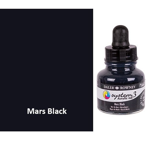 Daler Rowney System 3 Ink 29.5ml Mars Black
