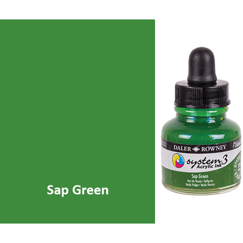 Daler Rowney System 3 Ink 29.5ml Sap Green