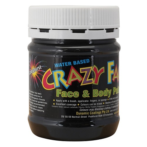 Crazy Faces Face & Body Paint Black 250ml