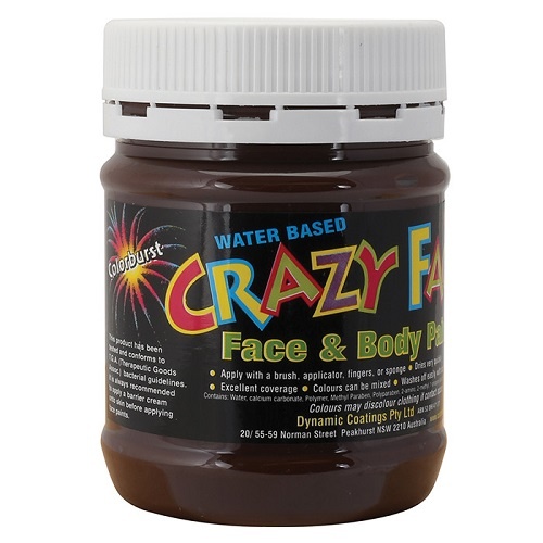 Crazy Faces Face & Body Paint Brown 250ml