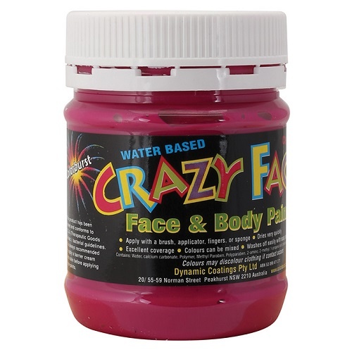 Crazy Faces Face & Body Paint Pink 250ml