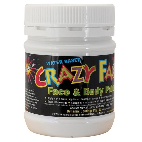 Crazy Faces Face & Body Paint White 250ml