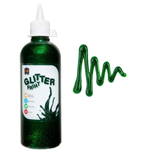 Glitter Paint 500ml Green GLP500GR)