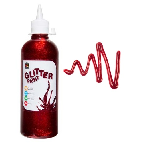 Glitter Paint 500ml Red