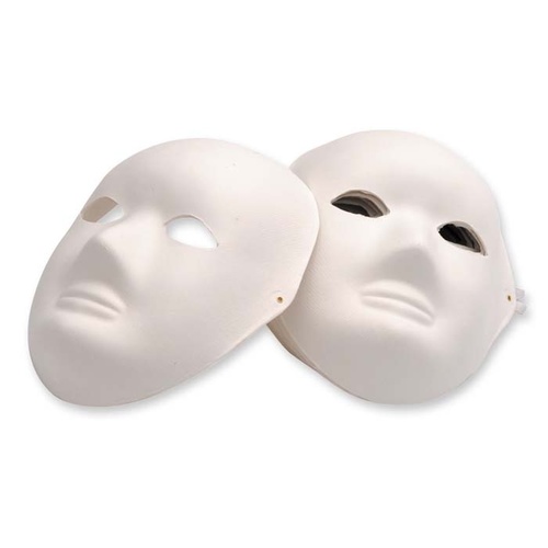Full Mask Paper Mache With Elastic Pk 24