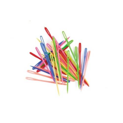Plastic Needle 75mm Long Multi Coloured Pk 32
