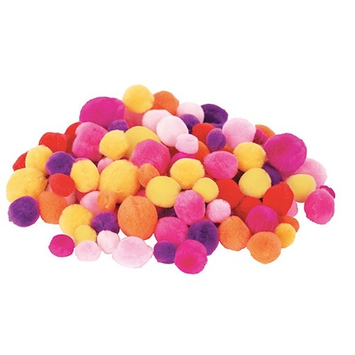 Pom Poms Assort Warm 300s (PP115-WA)