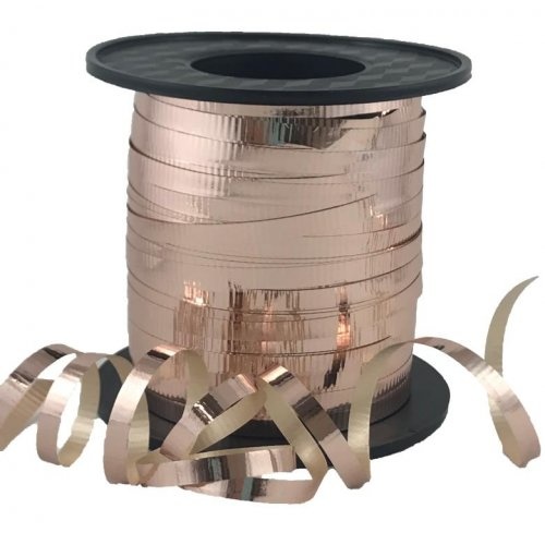 Metallic Curling Ribbon Rose Gold 225m