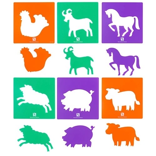 Farmyard Animals Stencil Set Of 6 (SFA61)