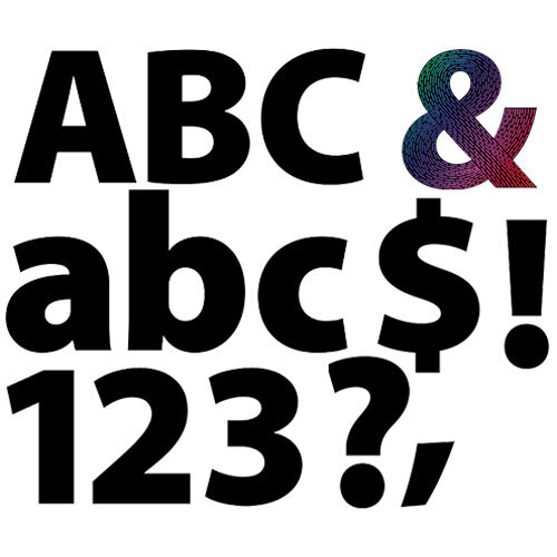 Scratch Adhesive Letters & Numbers (10 A3 sheets, 164 pieces)